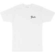 Fender Transition Logo T-Shirt, 100% Katoen, Wit, Klein