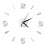 (Silver) Diy Modern Analog 3d Mirror Surface Large Number Wall Clock Home Decor Sticker 1