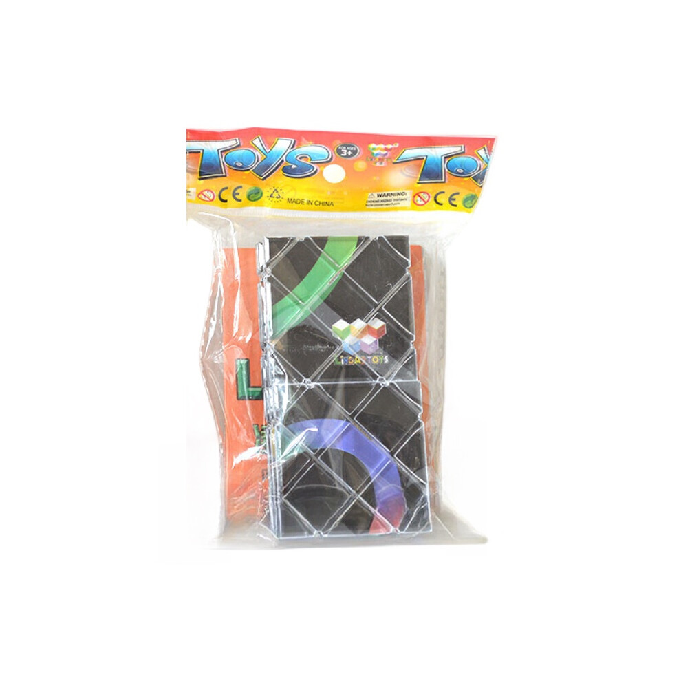 (Black) Magic Rubiks 8 Pcs Abs Folding Puzzle Toy Kid Gift Education Intelligence Early