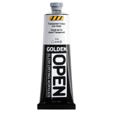 Acrlicos de secagem lenta OPEN da GOLDEN xido de ferro amarelo transparente 5 fl oz. tubo de tinta acrlica profissional transparente