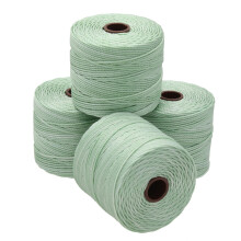 De Beadsmith S-Lon Bead Cord - .5 mm gedraaid nylon koord voor het rijgen van 4 spoelen Mint Color TEX210 77 yards per spoel