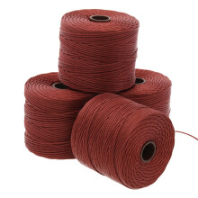 De Beadsmith S-Lon Bead Cord - .5 mm gedraaid nylon koord voor het rijgen van 4 spoelen Sienna kleur TEX210 77 yards per spoel