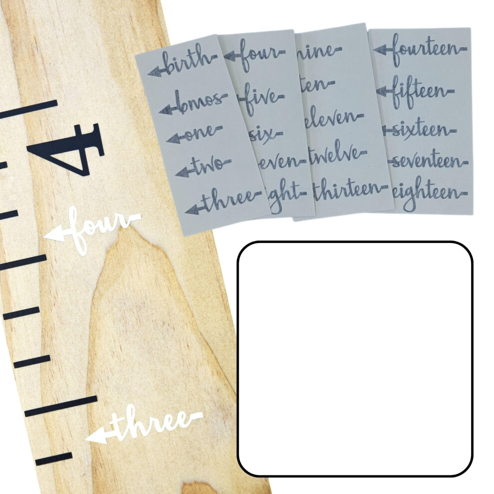 Little Acorns Add On - Diy Vinyl Growth Chart Ruler - Hauteur Marqueur Fl Ches Uniquement - Script - Straitement-image