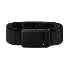 Groove Life Groove Belt Ultra Zwart/Zwart - Stretch nylon riem voor heren met magnetische polymeergesp Lichtgewicht antislip sluitstang Machinewasbaa