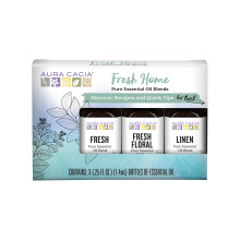 Kit de aceites esenciales Aura Cacia Fresh Home - Aroma suave, sin fragancias sint   ticas