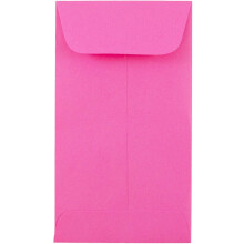 Jam Paper #5.5 Sobres comerciales de color monedas - 3 1/8 x 5 1/2 - Ultra Fuchsia Hot Pink - 50/Pack