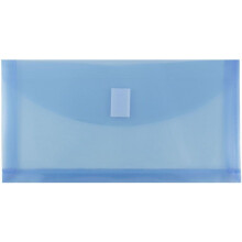 JAM PAPIR Plastudvidelseskonvolutter med krog- og lkkelukning - #10 hftepung - 5 1/4 x 10 med 1 tomme ekspansion - bl - 3/pakke