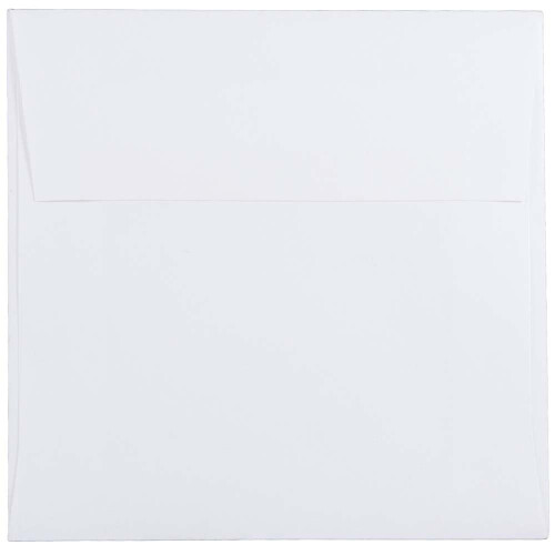 JAM PAPER 5.5 x 5.5 Square Invitation Envelopes - White - 25/Pack