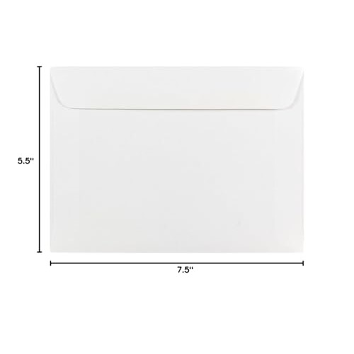 JAM PAPPER 5 1/2 x 7 1/2 hfteskuvert - vitt - 25/pack 2