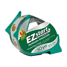 Duck Brand EZ Start Packaging Tape with Reusable Dispenser 1.88 Inches x 30 Yards Clear (393192)