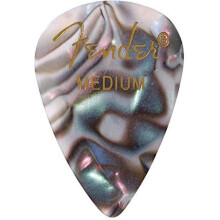 Fender Premium Celluloid Guitar Picks 351 Shape Abalone Medium 144-Pack