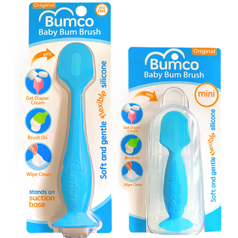 Bumco Baby Bum Brush + Mini Diaper Cream Spatula with Case - BPA-Free Butt Spatula Baby  Soft Diaper Spatula  Baby Diaper Cream Applicator  Mom-Invent-image-OPC-PGSSSXD-NEW