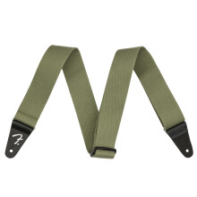 Fender SuperSoft Series Gitarrengurt, verstellbar von 34"" bis 58"" mit Lederenden, oliv