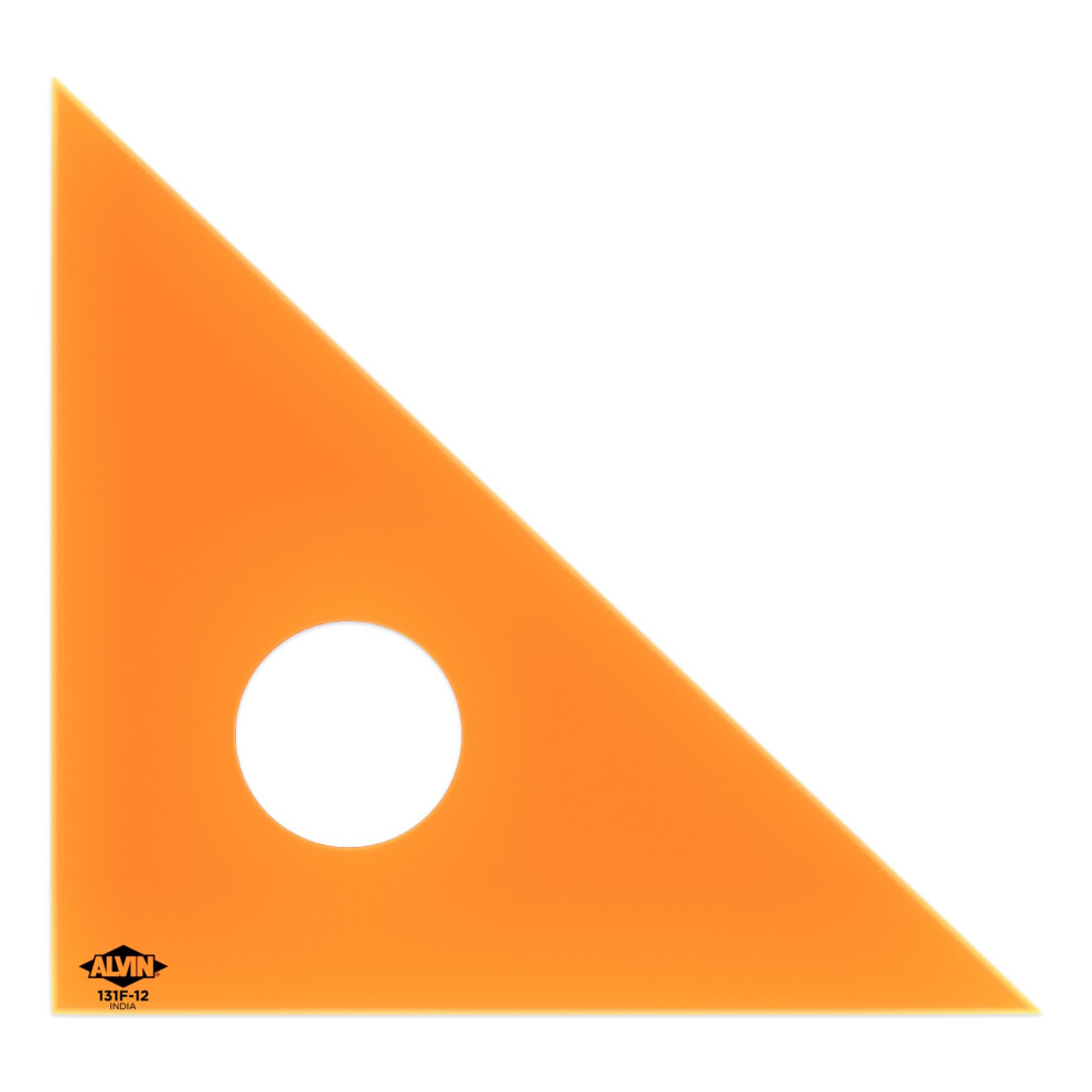 ALVIN - 10 inches Fluorescent Professional Acrylic Triangle Ruler 45/90 Degrees Multipurpose Tool for Drafting Design and Architecture Great-image-OPC-PGSSVBM-NEW