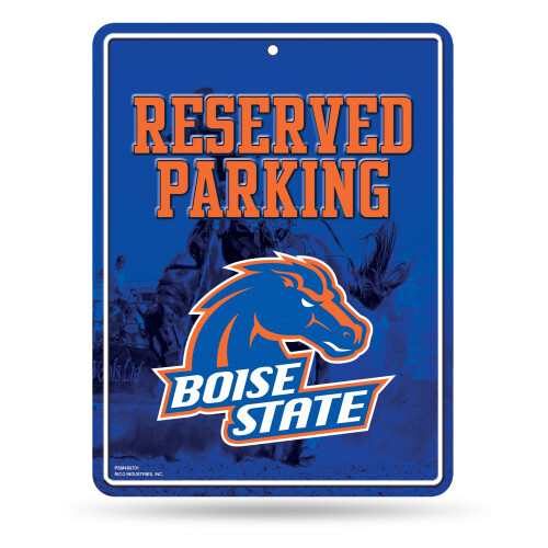 Rico Industries NCAA Boise State Broncos Placa de estacionamento de metal de 8,5 por 11 polegadas D?cor