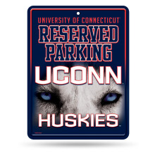 Rico Industries NCAA Connecticut Huskies 8,5 tuuman x 11 tuuman metallinen pys   k   intikyltti D?cor