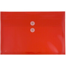 Buste in plastica di carta jam con chiusura di cravatta a bottone e stringa - Opuscolo di lettere - 9 3/4 x 13 - rosso - 3/pacchetto