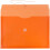 JAM PAPER Plastic Envelopes with Button & String Tie Closure - Letter Booklet - 9 3/4 x 13 - Orange - 3/Pack 4