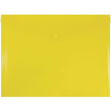 JAM PAPIR Plastkonvolutter med trykls - Brevhfte - 9 3/4 x 13 - Gul - 3/Pak