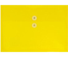 Buste in plastica di carta jam con chiusura di cravatta a bottone e stringa - Opuscolo di lettere - 9 3/4 x 13 - Giallo - 3/pacchetto