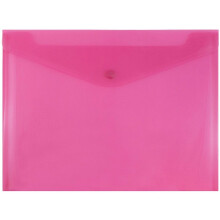 Buste in plastica in jam di carta con chiusura a scatto - Opuscolo di lettere - 9 3/4 x 13 - Fuchsia Pink - 3/Pack