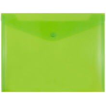 JAM PAPIR Plastkonvolutter med trykls - Brevhfte - 9 3/4 x 13 - Limegrn - 3/Pak