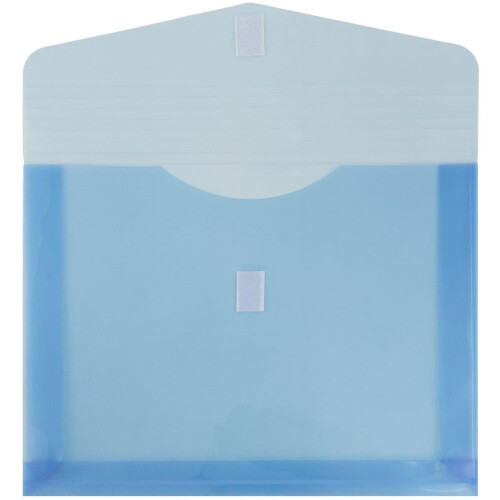 Envelopes de expanso de plstico JAM PAPER com fecho de velcro - Livreto de cartas - 9 3/4 x 13 com expanso de 2 polegadas - Azul - 3/pacote 2