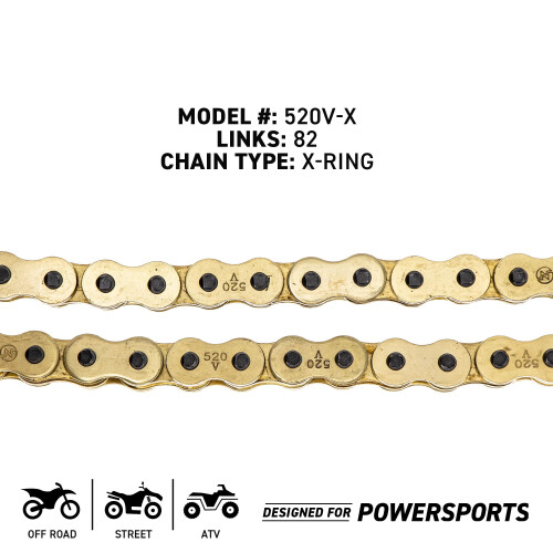 NICHE Gold 520 X-Ring Chain 82 Links With Connecting Master Link 1