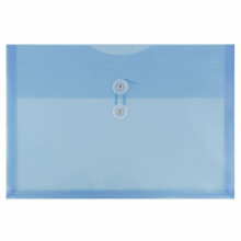 Buste in plastica di carta jam con chiusura di cravatta a bottone e stringa - Opuscolo legale - 9 3/4 x 14 1/2 - blu - 3/pacchetto