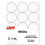 Selos adesivos de etiqueta circular JAM PAPER - 2,5 polegadas de dimetro - branco - 120 etiquetas redondas/pacote 1