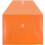 JAM PAPER Plastic Envelopes with Hook & Loop Closure - Letter Booklet - 9 3/4 x 13 - Orange - 3/Pack 3