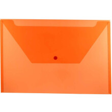 Buste in plastica in jam di carta con chiusura a scatto - opuscolo legale - 9 3/4 x 14 1/2 - arancione - 3/pacchetto