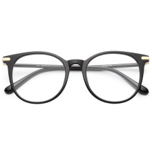 Gaoye Blue Light Blocking Glasses Retro Round Eyewear Frame Anti Eyestrain Computer Brilles for Women Men - GY1688 (Light Black Frame/Transparent