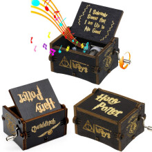 Potter Black Harry Music Box Engraved Wooden Music Box Interesting Xmas Toy Gift