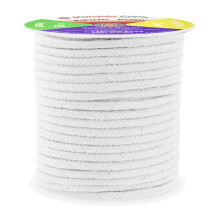 Mandala Crafts 3mm 50 Yards White Soft Drawstring Replacement Rope Upholstery Crochet Macram? Cotton Welt Trim Piping Cord