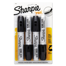 SHARPIE 15661PP King Size Permanent Marker Schwarz 4er-Pack