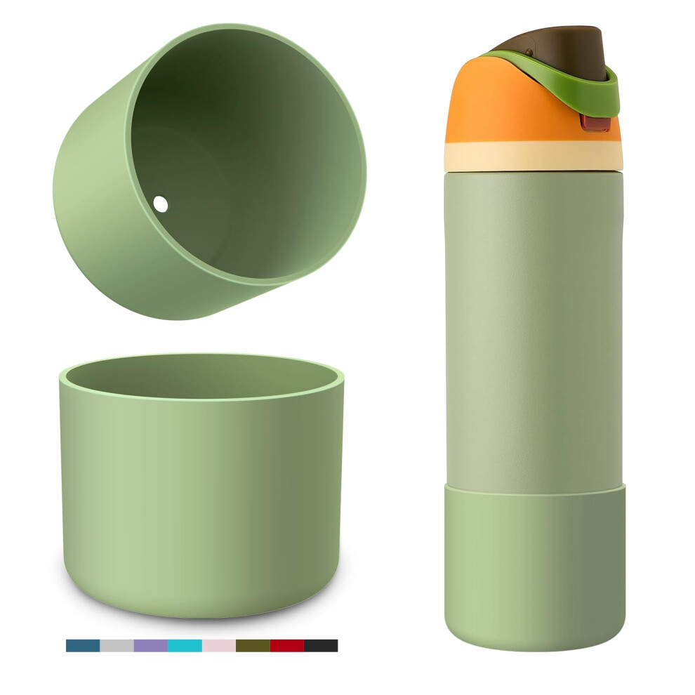 Funda De Silicona Youcox Para Botella De Agua Owala De 24 Oz. 2 Fundas Protectoras Antideslizantes Para Botellas De Agua Freesip/Twist/Flip. Sin-image