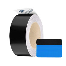 3M Zwart Vinyl Wrap Film Serie 2080 1080 Kit voor Zwart Glanzend Chroom Verwijderen Raambekleding Deurbekleding Gratis Tool Kit (Satijn Zwart 2 Inch