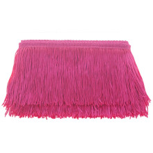 Amztkdiy sy frynse trim frynser 5 meter til tøj tilbehør diy håndværk latin brudekjole lampe skygge dekoration (4 tommer rose lyserød)