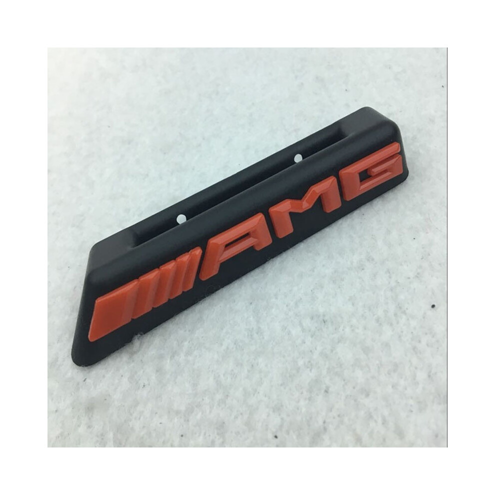 (Red) X Amg 1 Logo Emblem Badge Front Grille For Mercedes Benz Gla Cla Glc Cls Gle Gls Red