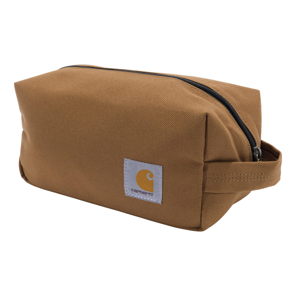 Carhartt Durable Organizer  Pack Essentials W/The PFAS Free Toiletry Bag W/Water Resistance  Travel Kit Brown  One Size