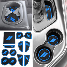 Auovo 11pcs Anti-dust Mats for Challenger Accessories 2015-2023 Custom Interior Cup Holder Inserts Door Pocket Center Console Liners for Challenger 2