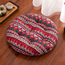 (Red, 48x48cm) New Cushion Round Patio Tatami Meditation Mat Seat Pillow Thicken Pad Yoga Floor