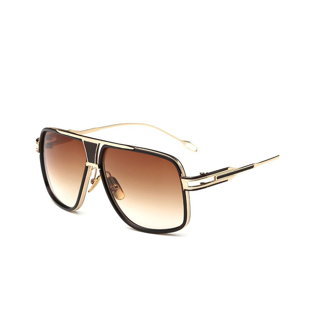 (#3 Coffee) Square Women Clear Lens Men Vintage Plain Glasses Metal Frame Sunglasses Eyewear-image-OPC-PGST96Y-NEW