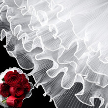 Baliaci papier Joez Wonderful Bouquet s perlami, kvetin rsky, 3 ks, 4 metre, sietovan baliaci papier na kvety, biely