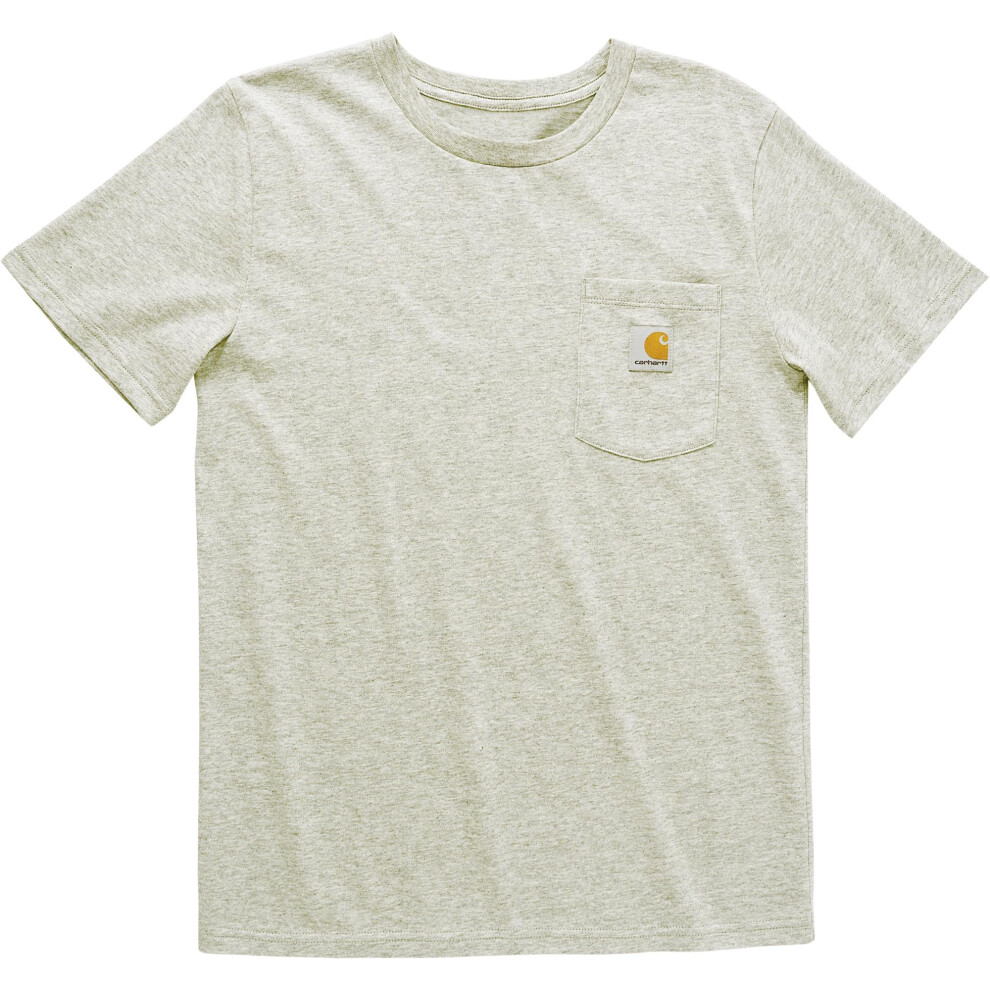 Carhartt Unisex-Kid's Short Sleeve Pocket T-Shirt  Heather Grey  Medium