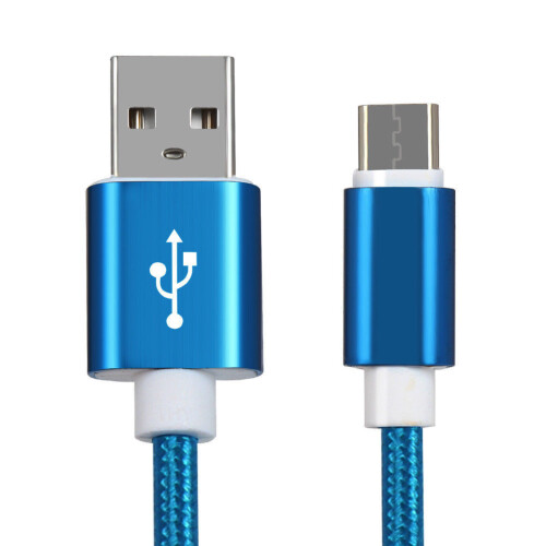 (Blue, 6FT) Strong Nylon Braided Rope Usbc Typec 31 Data Sync Charger Charging Cord Cable