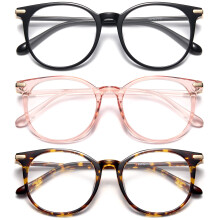 Gaoye Blue Light Blocking Glasses Retro Round Eyewear Frame Anti Eyestrain Computer Glasses For Women Men (Black??? Leopard)