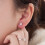 Four Silver Amethyst Clawed Earrings Lady Studs Earrings Wedding 6