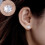 Four Silver Amethyst Clawed Earrings Lady Studs Earrings Wedding 2
